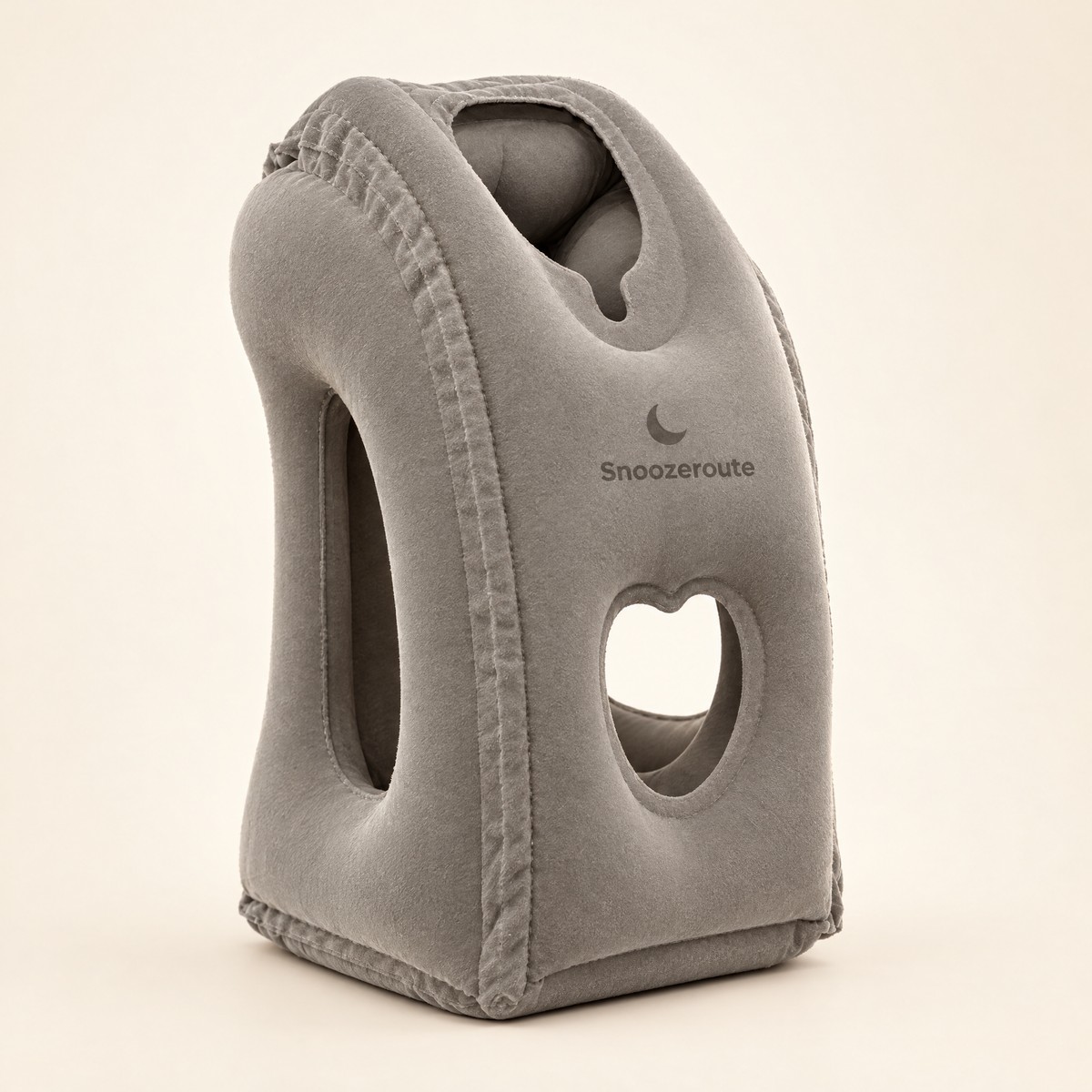 The Snooze Pillow in grey studio view