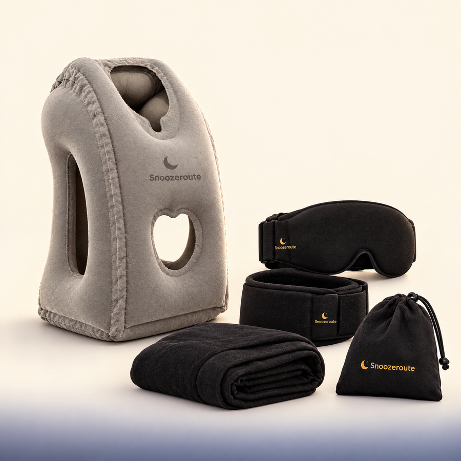 The Sleep Anywhere Kit: Snooze Pillow and Snooze Set
